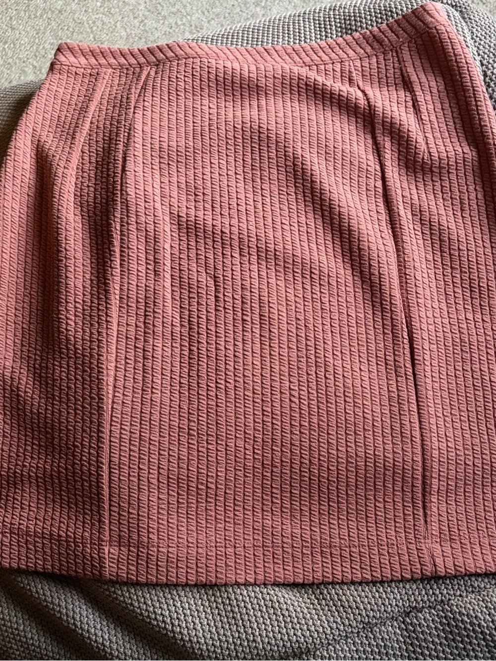 Anthropologie Lace-Up Knit Mini Skirt in Dusty Rose - Picture 5 of 6